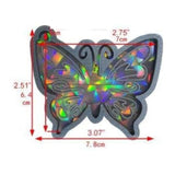 Holografische Vlinder Epoxyhars Siliconen Mal - Voor DIY Ketting Decoraties en Sleutelhanger Creaties - Zwart - 3 Stukken