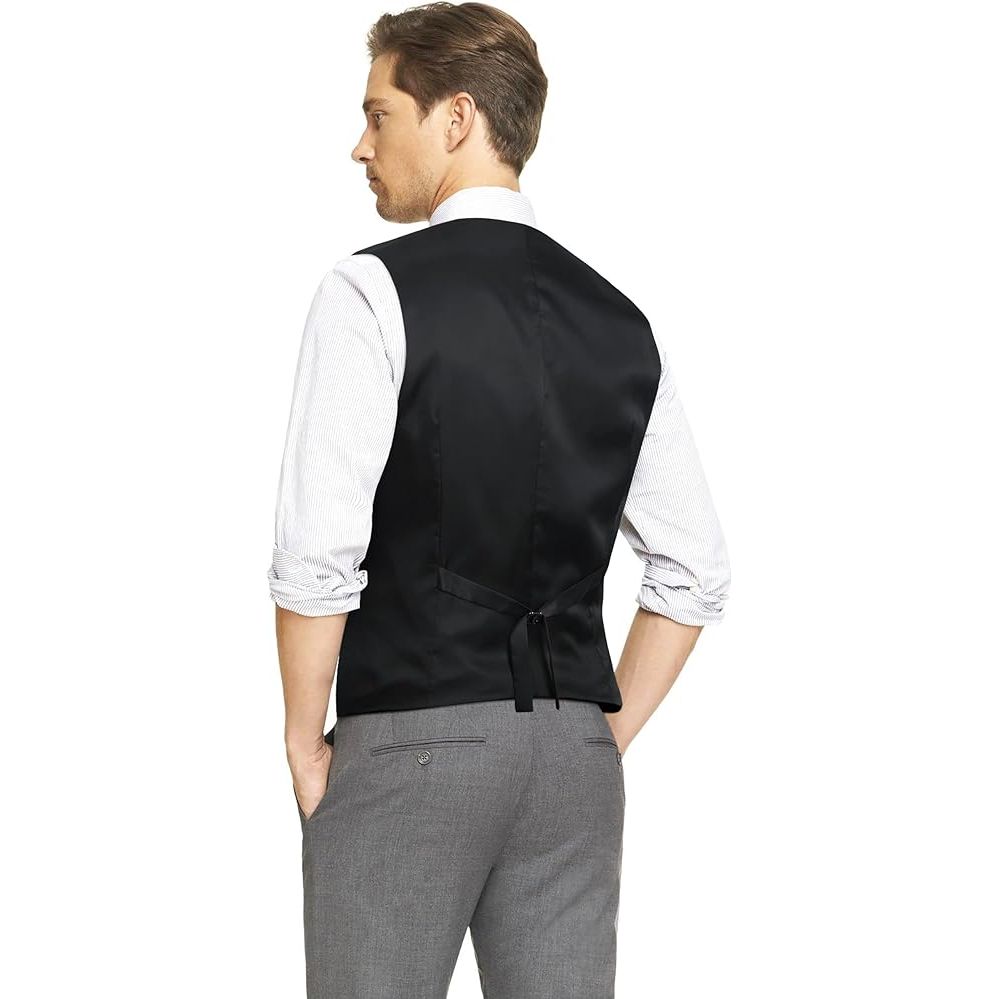 Herenvest - Herringbone Taillevest - Tweed Taillevest - Taillevest met 1 rij knopen - Formeel Kostuumvest voor Heren - Taillevest met Visgraatpatroon - Heren Gilet met 1 Knopenrij - Zakelijk Gilet met Visgraatpatroon