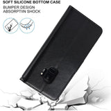 Hoesje voor Samsung Galaxy S9  - Portemonnee hoesje voor Samsung Galaxy S9  - Case met kaartsleuven, standaard en magnetische sluiting - Beschermende PU leren flip cover met schokbestendige TPU - Polsbandje - Lichtbruin