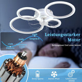 63 cm LED Plafondventilator Met Lamp - Plafondventilator Met Verlichting - Moderne Bladloze Ventilatorlamp - Flush Mount Ventilator - 7 Bladen Ventilator - Dimbare LED Lamp - Afstandsbediening & App Bediening - 6 Snelheden - 3000K-6500K