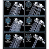Waterbesparende Handdouche met Filter - 6 Straalstanden Hoge Druk Regendouche Hoofden - Multi- Modi Douche Hoofd - Ecologisch - Zilver