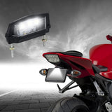 Universele 12V Motorfiets LED Kentekenplaatverlichting - Achterlicht, Wit Licht - Waterdicht & Duurzaam - Geschikt voor Motoren, ATV's & Quads
