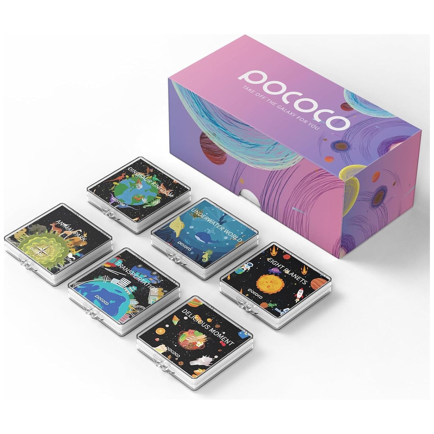 Realistische Kindervriendelijke Schijven voor POCOCO Galaxy Lite Star Projector - Set van 6 Schijven - 5K Ultra HD Schijven voor Home Planetarium - Exclusieve Compatibiliteit met POCOCO Projectors - Perfect voor Ruimte Avonturen, Ontspanning en Slaap