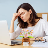 Handgemaakte Gehaakte Bloempot – “Emotional Support” Plant in Roze – Perfect Dankjewel Cadeau voor Leraren, Vrienden &amp; Familie – Zachte Wol, Uniek Gehaakt Design (10 × 10 cm)