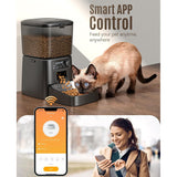 Oneisall Automatische Kattenvoerbak 3.5L - WiFi Slimme Kattenvoerdispenser - App-Control Voor 1-12 Maaltijden per Dag - Met RVS Voerbak - Dubbele Voeding - Energiebesparend [Klasse A++]