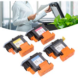 4 Stuks Vervangende Printkop Kit - Geschikt voor HP Designjet Series - Set van 4 met Kleuren Zwart, Cyaan, Magenta, Geel - Hoogwaardig ABS Materiaal - Betrouwbaar & Langdurig Printplezier