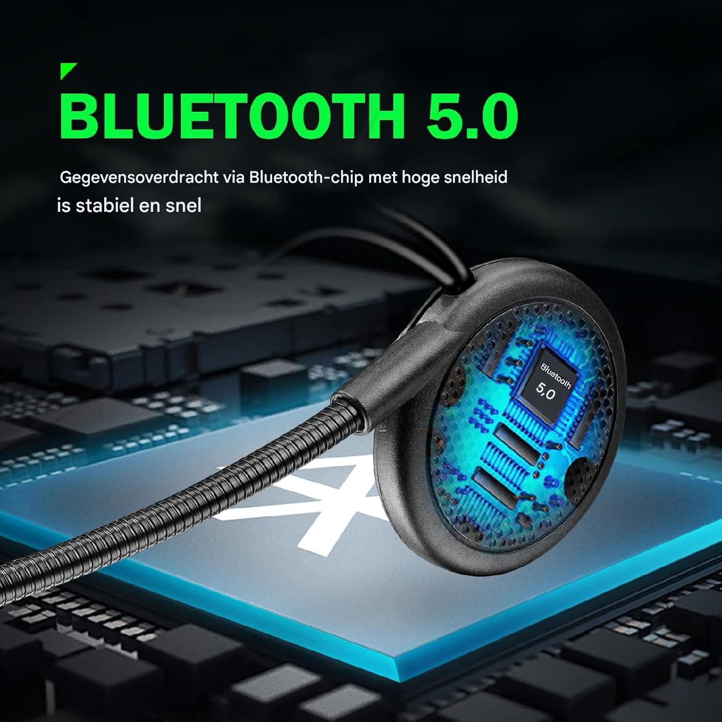 FreedConn Bluetooth Motorhelm Headset – Waterdichte Oortelefoons met Luidsprekers – Handsfree Muziek en Oproepbediening – 70 Uur Standby – 7 Uur Speeltijd – CVC Ruisonderdrukking