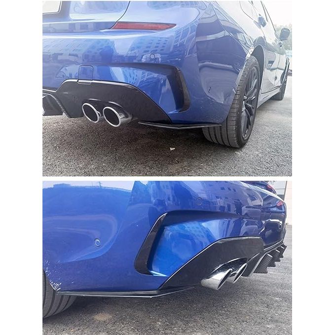 Auto Achterspoiler Side Corner Extension voor BMW 3 Serie - Glanzend Zwart - Vermindert Luchtweerstand, Verbetert Brandstofverbruik en Stabiliteit - Stijlvolle Upgrade voor Meer Downforce en Tractie