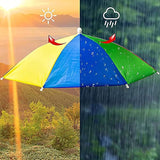 Opvouwbare Parapluhoed – Pak van 3 – Multifunctioneel voor Zon-Bescherming – Ideaal voor Buitenactiviteiten zoals Golf, Fietsen, Vissen, Tuinieren – Kleurrijk en Plezierig