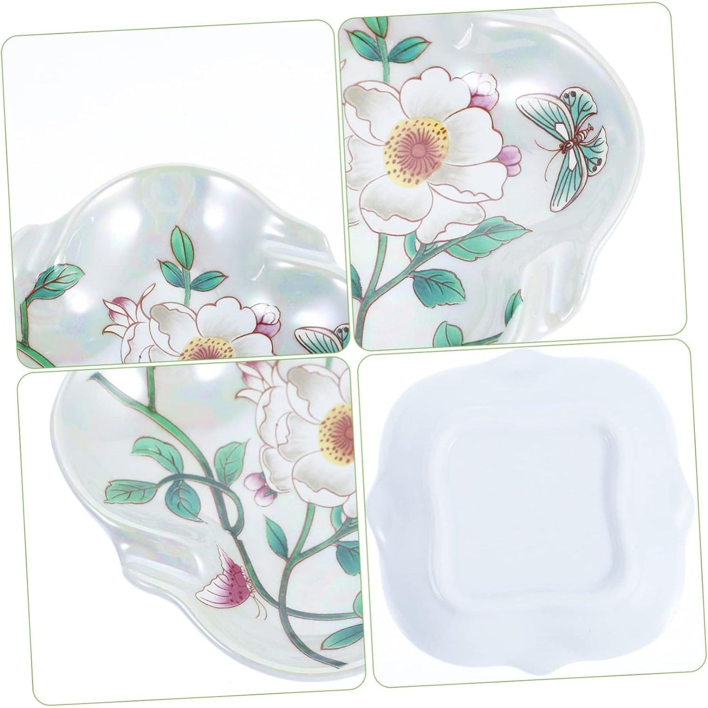 Keramische Bedrukte Zeepschaal in Landelijke Stijl voor Badkamerdecor - Hoekzeepbakje voor Badkamer - Decoratief Keramisch Zeepbakje - Keramische Juwelenschotel - Zeephouder van Keramiek - Keramische Zeepschaal - Delicate Spons Houder     User