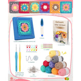 Complete Beginners Haakset - Crochet Set - Granny Squares Crochet Kit - 6 Stijlen Bloem Motieven - Inclusief 10 Kleuren Garen, Ergonomische Haaknaalden, Accessoires en Handleiding - Leer Haakvaardigheden