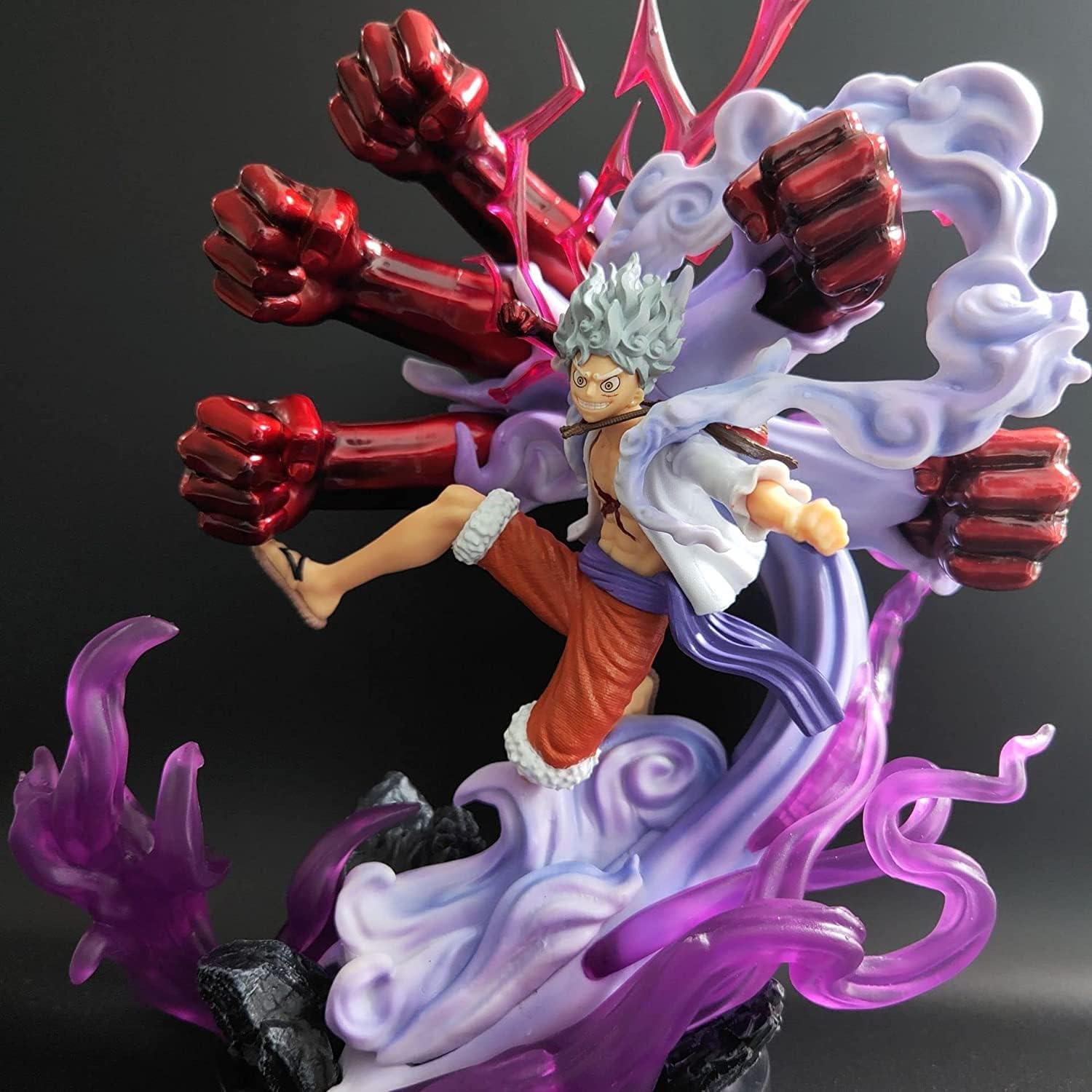 One Piece –  Gear 5 Monkey D. Luffy Actiefiguur 18cm | Premium PVC Anime Beeldje | Luffy Series Collectible | Verzamelfiguur, Decoratie & Cosplay Model voor Fans van One Piece – Geschenk voor Kinderen & Volwassenen (A)