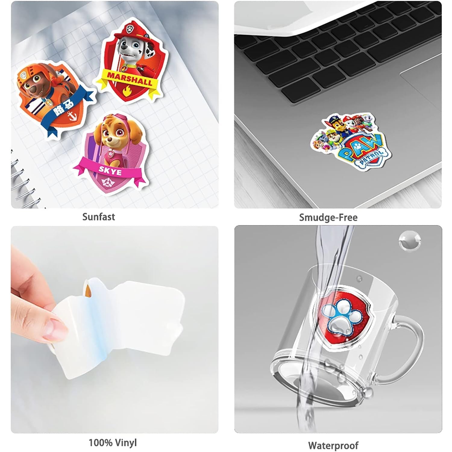 Paw Patrol Sticker Set - 50 Stuks - Waterdichte PVC Cartoon Stickers voor Kinderen - Perfect voor Auto, Fiets, Laptop en DIY Scrapbooking