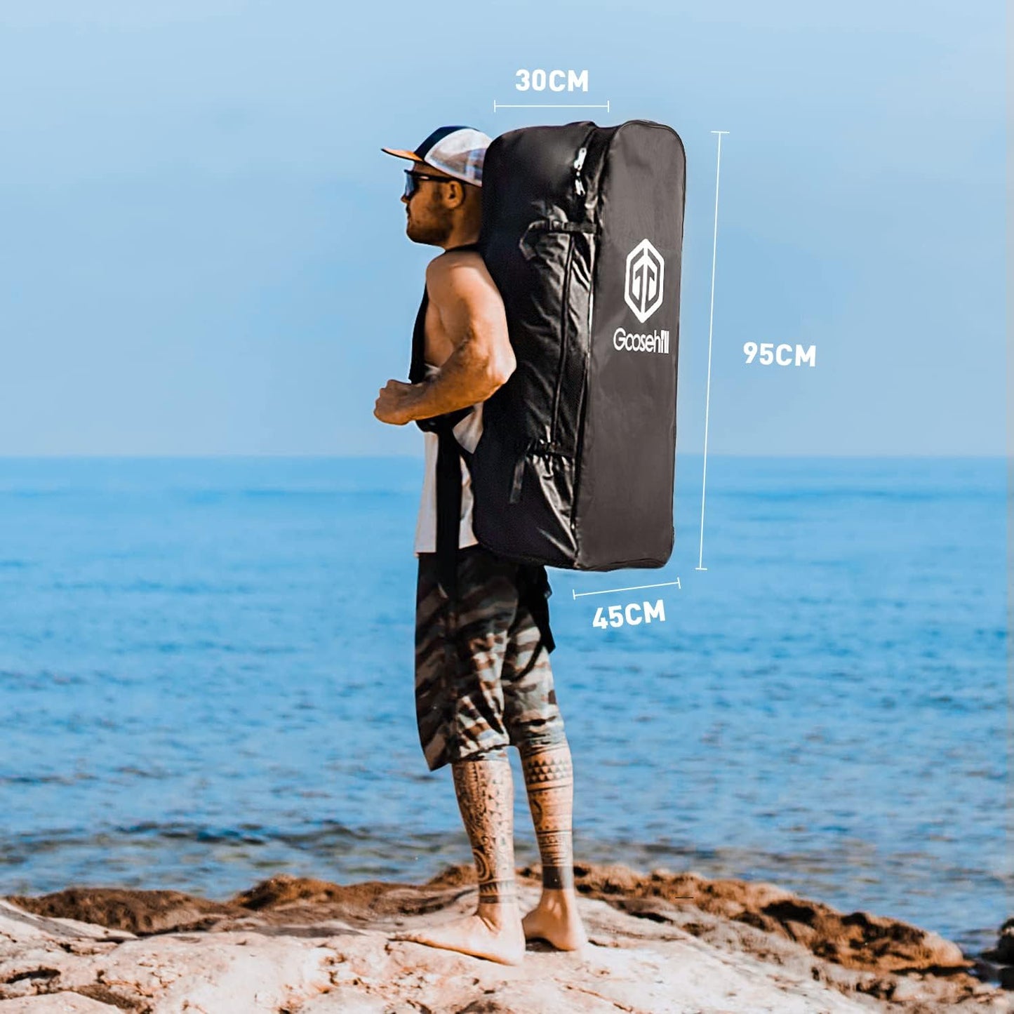 Goosehill Opblaasbaar Stand Up Paddle Board 10'6 x 32 x 6 SUP Board Allround iSUP Peddelboard Paddleboard Opblaasbaar Pakket Verstelbare Peddel Rugzak Veiligheidskoord Pomp Fin Surfbord Waterboard Voor Meer Rivier Oceaan – Tribe Serie -Roze