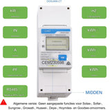 CHINT DDSU666 Grote LCD AC Meter - Din Rail Installatie - 5(80)A Enkel Fase Meter Voor Elektriciteitsfacturatie, Zonne-installaties, PV Systeem, Elektrische Voertuigladers - MID Gecertificeerd - RS485 Modbus-RTU Communicatie