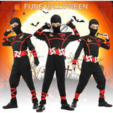 13 Delige Ninja Verkleedset voor Kinderen 9 tot 11 jaar  - Comfortabel Halloween Kostuum voor Feesten - Inclusief Ninja Zwaard, Masker, Shuriken en Meer - Gemaakt van Hoogwaardige Materialen - Perfect voor Verjaardagen - Halloween en Rollenspellen