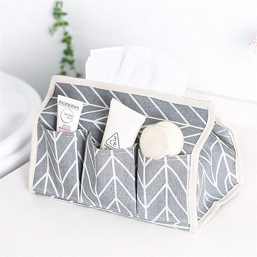 3 stuks - Moderne katoen,  Linnen Tissuedoos - Creatieve Tissue Cover voor Huis en Kantoor - Multifunctioneel en Stijlvol - Ideaal voor Studentenflats en Desktopopslag