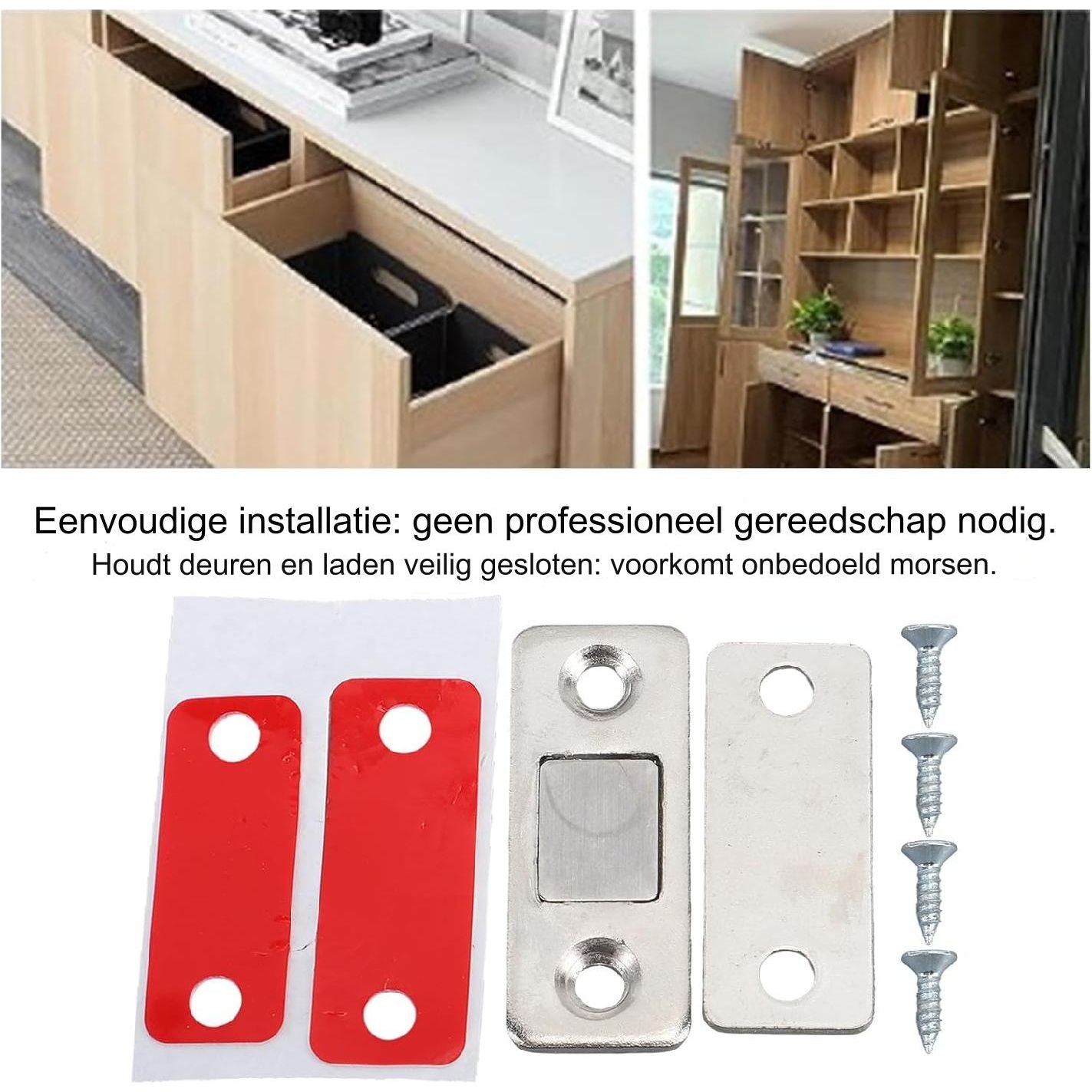 1 Stuk - Magnetisch Deurslot voor Lade - Sterke Magnetische Sluiting - Veiligheidsslot voor Kasten en Lades - Eenvoudige Installatie en Gebruik - Hoogwaardige Materialen - Onzichtbaar Design - Kinder- en Huisdiervriendelijk - Ideaal voor Thuis en Kantoor