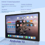 Android 13 Tablet - 11 Inch - 16GB RAM + 256GB ROM - 1TB TF Uitbreiding - 2K 2000x1200 IPS Display - 8600mAh Batterij - Octa-Core - 5G Wi-Fi - 18W Snellader - 4 Speakers - 3 Camera's - GPS - Inclusief Hoes - Koffiegrijs