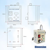 750W Borstelloze Servo Motor met Snelheidsregelaar – 220V – Max 6500 tpm – Permanent Magneet Motor – Voor Draaibank, Houtbewerkingsmachine, Boor- en Tapmachine, Reductiemotor, Bandschuurmachine – 15mm As – Incl. Controller