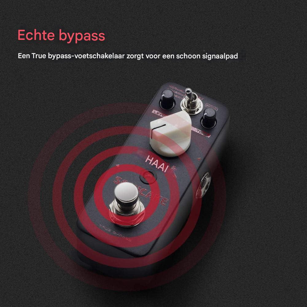 SHARK - Distortion Gitaar Effecten Pedaal - Klassieke Britse Stack Crunch & High Gain - True Bypass - 9V Voeding