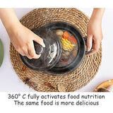 Zwarte Keramische Stoofpot met Deksel – 4 Liter Aardenwerk Casserole Pan – Hittebestendige Kookpot van Loodvrij Keramiek – Voor Soep, Stoof, Hotpot, Bibimbap, Rijst en Ovenschotels – Ovenbestendig, Magnetronbestendig en Afwasmachinebestendig