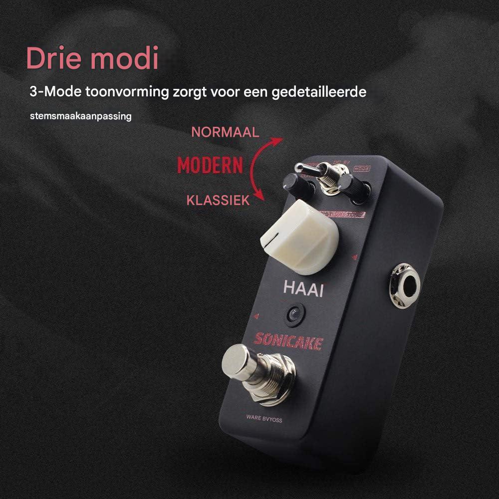 SHARK - Distortion Gitaar Effecten Pedaal - Klassieke Britse Stack Crunch & High Gain - True Bypass - 9V Voeding