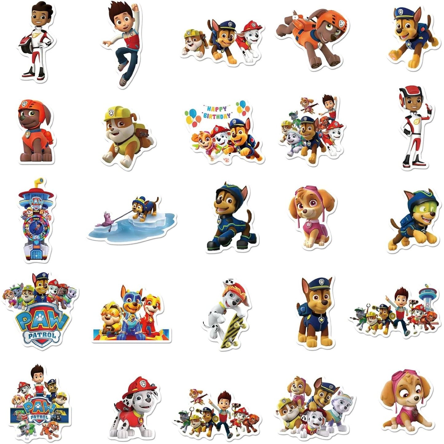 Paw Patrol Sticker Set - 50 Stuks - Waterdichte PVC Cartoon Stickers voor Kinderen - Perfect voor Auto, Fiets, Laptop en DIY Scrapbooking