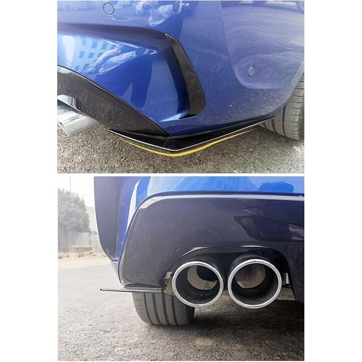 Auto Achterspoiler Side Corner Extension voor BMW 3 Serie - Glanzend Zwart - Vermindert Luchtweerstand, Verbetert Brandstofverbruik en Stabiliteit - Stijlvolle Upgrade voor Meer Downforce en Tractie
