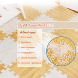 8 Stuks Houtlook Vloermatten – 60x60x1.2cm EVA Foam Tegels – Interlockende Vloertegels Met Rand – Schuimrubberen Puzzelmatten – Houtnerf Vloertegels Voor Gym Slaapkamer Speelruimte Yoga – Donker Bruin Geluidsdempend & Waterafstotend