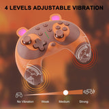 Draadloze Switch Controller - Cute Raccoon Gamepad - Dieren Design Switch Pro Controller - Compatibel met Switch Lite OLED PC - Switch Controllers - Gamepad met Gyro Sensor - Turbo Functie - Dual Vibratie - Bluetooth Controller