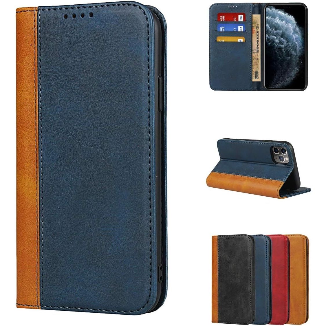 Geval Compatibel met iPhone 11 Pro Max - Premium Flip Leren Portemonnee Hoes - [3 Kaartsleuven] [Magnetische Sluiting] [Standhouder] - Beschermende Cover Hoes Compatibel met iPhone 11 Pro Max - Luxe Wallet Hoesje voor iPhone 11 Pro Max
