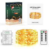 LED Lichtsnoeren Buiten - Warmwit - 8 Modi - Waterdicht - Kerstdecoratie - Feestverlichting - 2 Stuks - 10M
