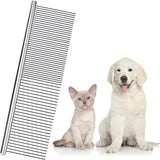 6-in-1- RVS  Huisdierenverzorgingskam - Stevige Roestvrijstalen Dieren Kam voor Klitvrije Vacht - Ideaal voor Honden en Katten - Stimuleert Huid & Haarzakjes - Complete Verzorgingsset voor een Stralende Vacht