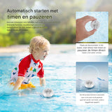 2-in-1 Digitale Watertemperatuurmeter met Timer – Waterdichte Thermometer met LCD-Display voor IJsbad, Zwembad en Sauna – Automatische en Handmatige Tijdmeting – Celsius &amp; Fahrenheit Instelbaar – Inclusief Batterijen – Wit