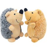 Schattige Hedgehog Puppy Chew Knuffel met Pieper - Grijs - Zachte Pluche voor Kleine Honden - 16x11x7cm - Duurzaam en Perfect voor Speeltijd en Knuffelen