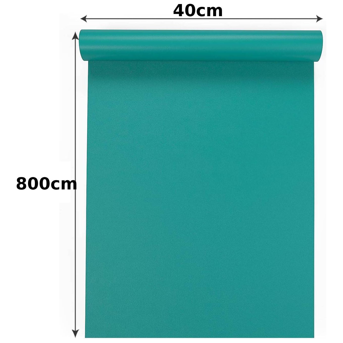 Zelfklevend Behang – 1 Rol – 40 cm x 8 m – Mat Blauw Zelfklevende Vinylfolie – Meubelstickers – Keukenfolie – Contactpapier – Blauw Behang – Kastfolie – Waterdicht / Verwijderbaar – Voor Meubels, Muren, Werkblad & Kasten – 3,2 m²