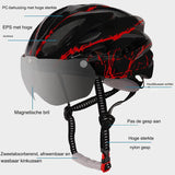 Retro Open Face Motorhelm Met Vizier - Lichtgewicht Halve Motorhelm Met Vochtabsorberende Voering en Magnetische Zonnebril - DOT Goedgekeurd - Anti-Kras Zonnebescherming - Voor Scooters, Mopeds, Motoren - Volwassenen - Maat L