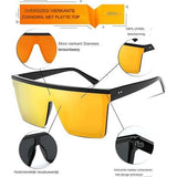 Overmaatse Zonnebril met UV400 Siamese Lenzen – Trendy Beschermende Eyewear voor Dames en Heren – Modieuze Accessoire met Duurzame Constructie en Volledige UV-Bescherming – Stijlvolle en Functionele Zonwering met Uniek Lensontwerp