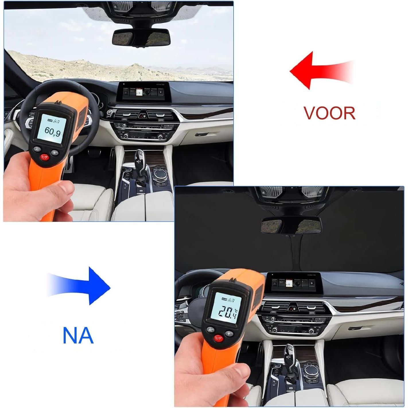 Series 5 G30 G31 Zonwering Auto Compatibel Met BMW 5 Serie G30 G31 G38 2018-2024 - Opvouwbare Auto Parasol Voorruit - UV Bescherming, Stofbescherming - Houdt De Auto Koel - Gemakkelijk Te Gebruiken En Op Te Bergen - Zilver