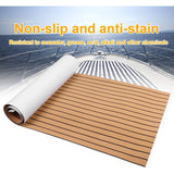 Zelfklevende EVA Bootvloerbekleding – Marine Teak Schuimmat 90 × 240 cm – Waterdichte Antislip Bootdek Mat – Goud/Zwart – Voor Boot, Jacht, Camper of Auto