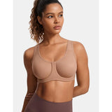 SYROKAN – Sportbh Dames – Max Control – Underwire – High Impact – Grote Maten – Verstelbare Brede Bandjes – Naadloze Ongevoerde Cups – Maat 95F