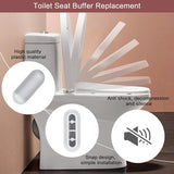 Toiletbril Bumpers: 18-Delige Set Grijze Toiletbril Pads voor Verbeterde Stabiliteit van Toiletbril en -Deksel
