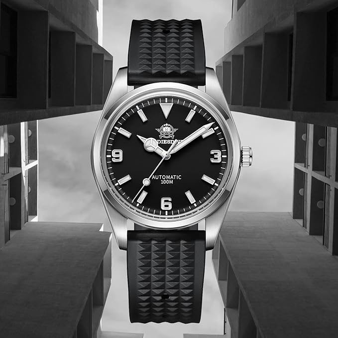 ADDIESDIVE AD2112 Automatisch Duikhorloge - Herenhorloge - 38mm Dome Crystal Explore - Waterbestendig tot 100M - Japan NH35 Beweging