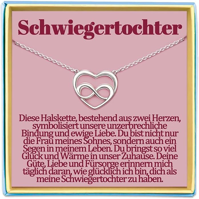 Ketting voor Schoondochter - Geschenken voor Schoondochter - Verjaardagskettingcadeau van Schoonmoeder - Moederdagketting - Moederdagcadeaus - Verjaardagcadeaus - Sieraden Dames Vrouwen
