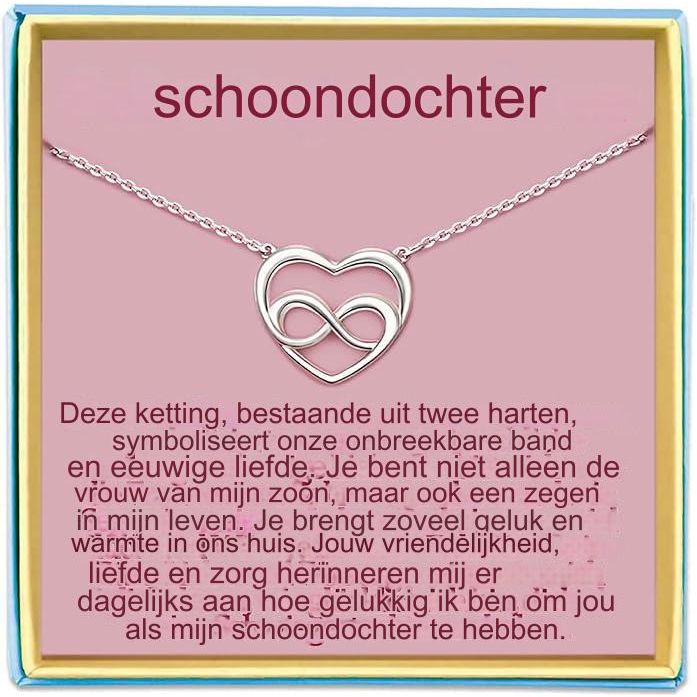 Ketting voor Schoondochter - Geschenken voor Schoondochter - Verjaardagskettingcadeau van Schoonmoeder - Moederdagketting - Moederdagcadeaus - Verjaardagcadeaus - Sieraden Dames Vrouwen