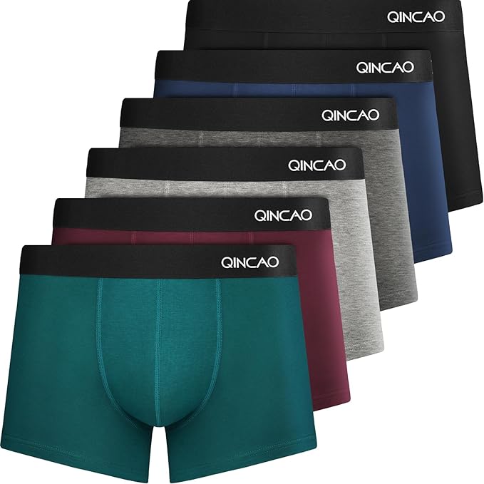 6 Stuks - Boxershorts Voor Mannen in Maat XXL - Retro Stijl Katoenen Onderbroeken Zonder Irriterende Labels - Stretchband Voor Comfortabele Pasvorm - Set In Elegante Kleuren