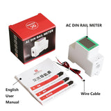 1 Stuk Geavanceerde AC Din Rail Energiemeter: Digitale Multimeter & Elektriciteitsverbruik Monitor - AC Voltmeter en Ammeter 50-300V 0-100A met Ingebouwde Stroomtransformator