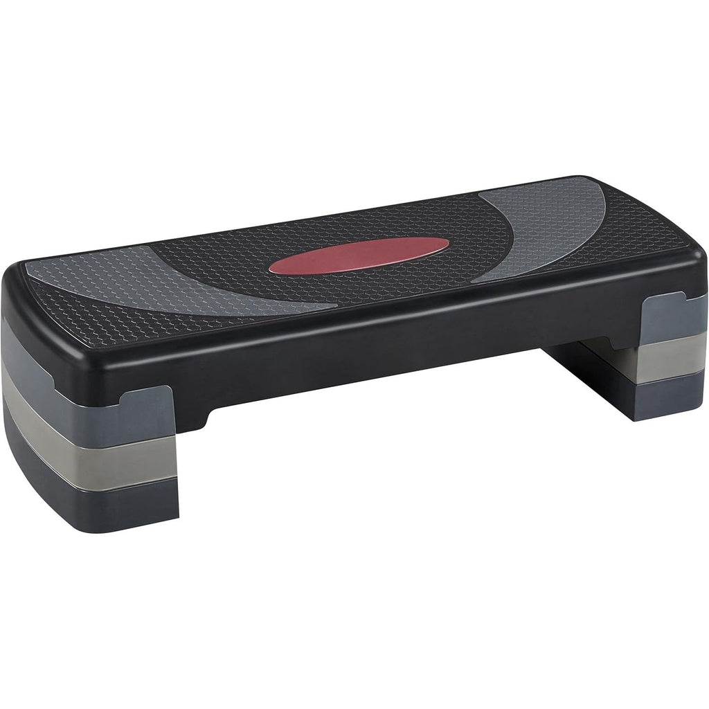 Yaheetech Aerobic Stepper - Verstelbaar Fitness Stepbord met 3 Hoogtes (10,5 cm / 15 cm / 20 cm) - Antislip Oppervlak &amp; Rubberen Voetkussens - Geschikt voor Thuis, Kantoor &amp; Sportschool - Max. Draagvermogen 250 kg - Grijs
