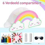 Regenboog Acryl Pennenhouder – Multifunctionele Organisator voor Bureau – Voor Pennen, Potloden, Make-upkwasten &amp; Kantoorbenodigdheden